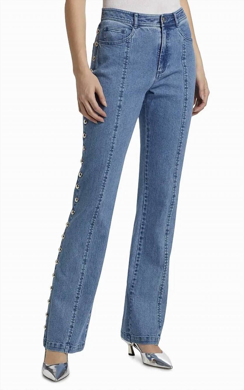 NEW CINQ A SEPT studded shailene pant in blue